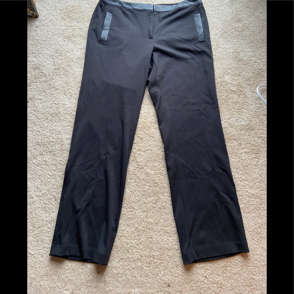 Calvin Klein Trousers with Faux Leather Details